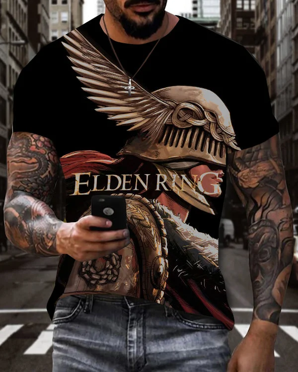 Men's ELDEN RING 3D Printed Casual Short Sleeve Top