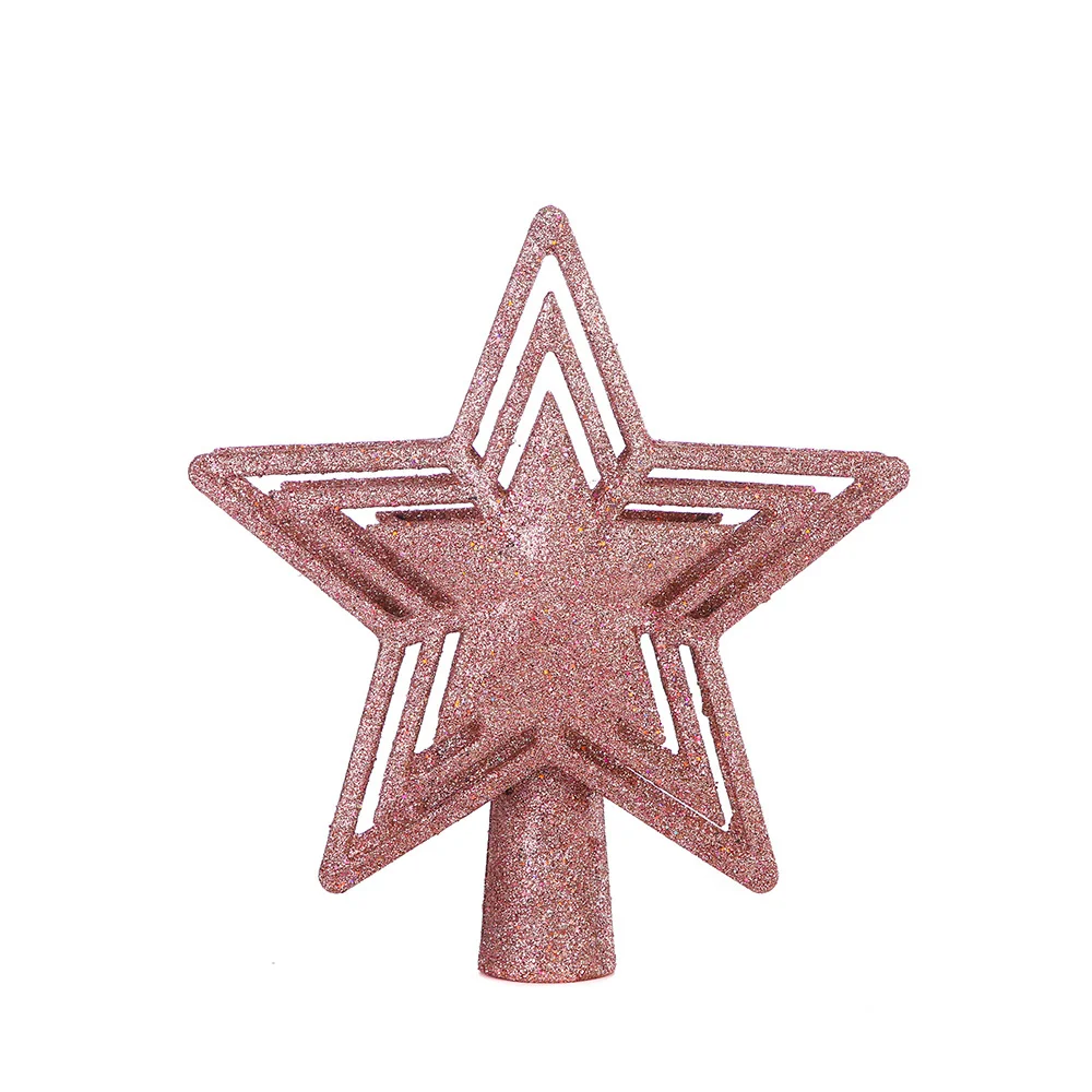 Tree top 3D pentagram rotating blizzard LED projection light