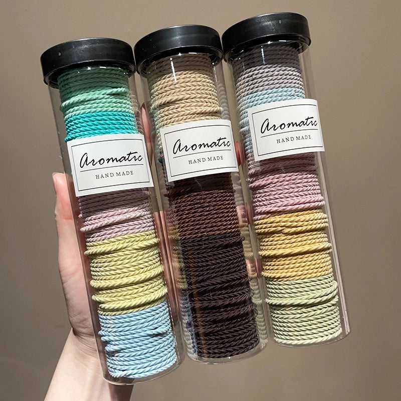 Canned Rubber Band Women’s Tie Head High Elastic Durable Hair Rope Tie Head New Rubber Band High Ponytail Hair Rope Hair Ring