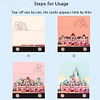 3D Sticky Note Paper Memo Pad,Fantasy Castle Office Notepad Desk Decoration DIY Creative Birthday Gift