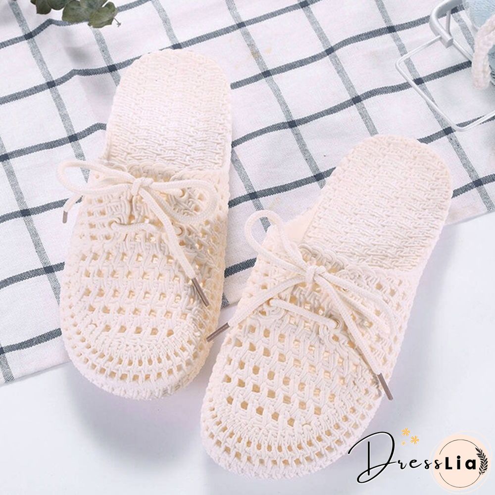 Summer Women's New Hollow-out Slipper Solft Non-slip Casual Sandals Slip-on Beach Shoes