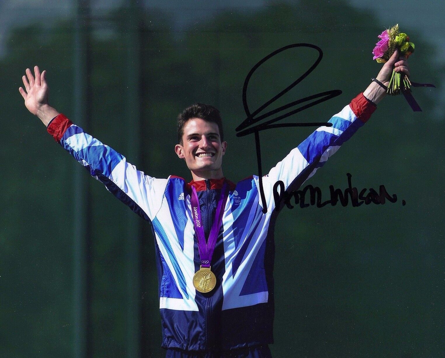 Peter Wilson Genuine Hand Signed 10X8 Photo Poster painting London 2012 AFTAL COA (C)