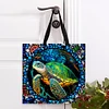 Glass Painting series Turtle - 11CT DIY Stamped Cross Stitch Shopping Bag 40*40cm/15.75*15.75in