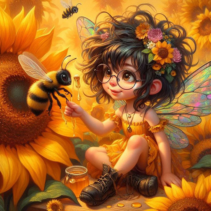 Full Round Diamond Painting - Sunflower Girl(Canvas|40*40cm)