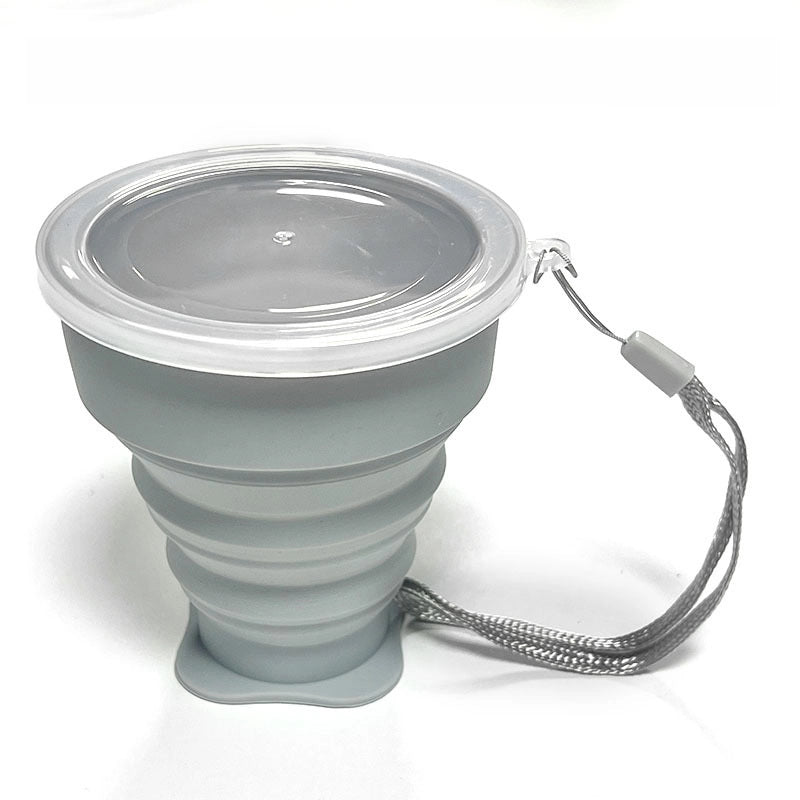200ml Silicone Folding Cup For Business Trip Portable Carry-on Cup Food Grade Telescopic Cup Mouthwash Drinking Cup