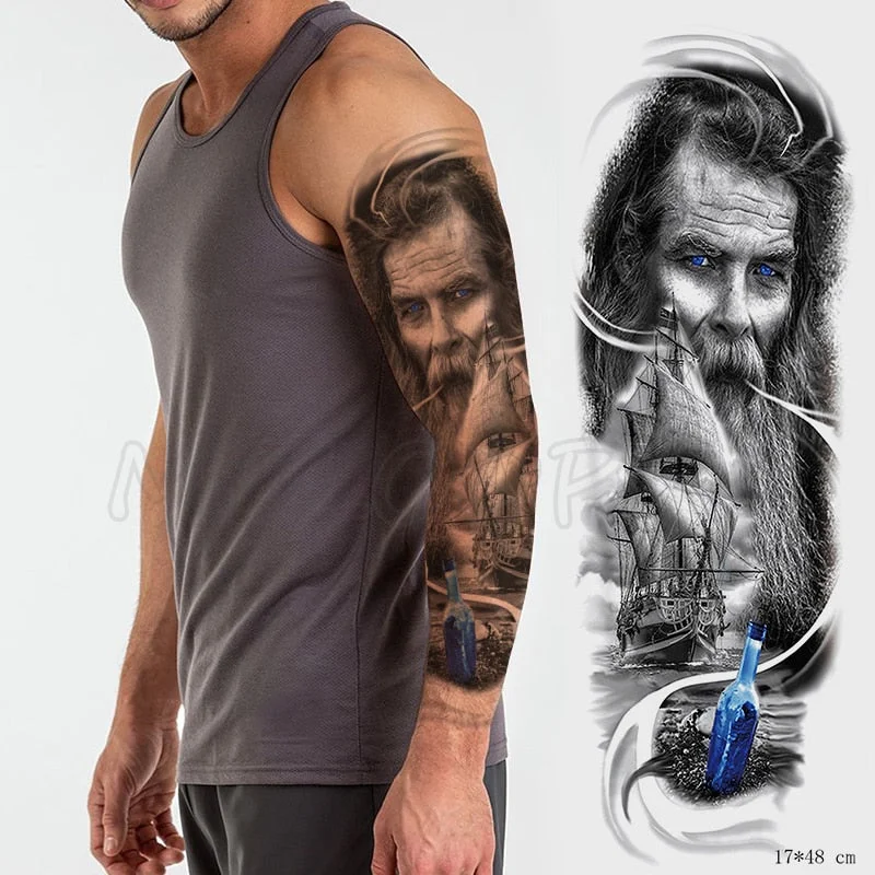 Waterproof Temporary Tattoo Sticker Jesus Virgin sister Peace Pigeon bird flower Full Arm Tatoo Flash Fake Tatto for Men Women