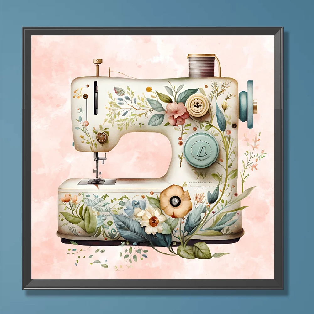 Full Round Diamond Painting 30*30cm - Sewing Machine