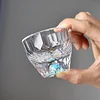 Turquoise Gold Foil White Wine Glass High-End Crystal Glass Tea Cup