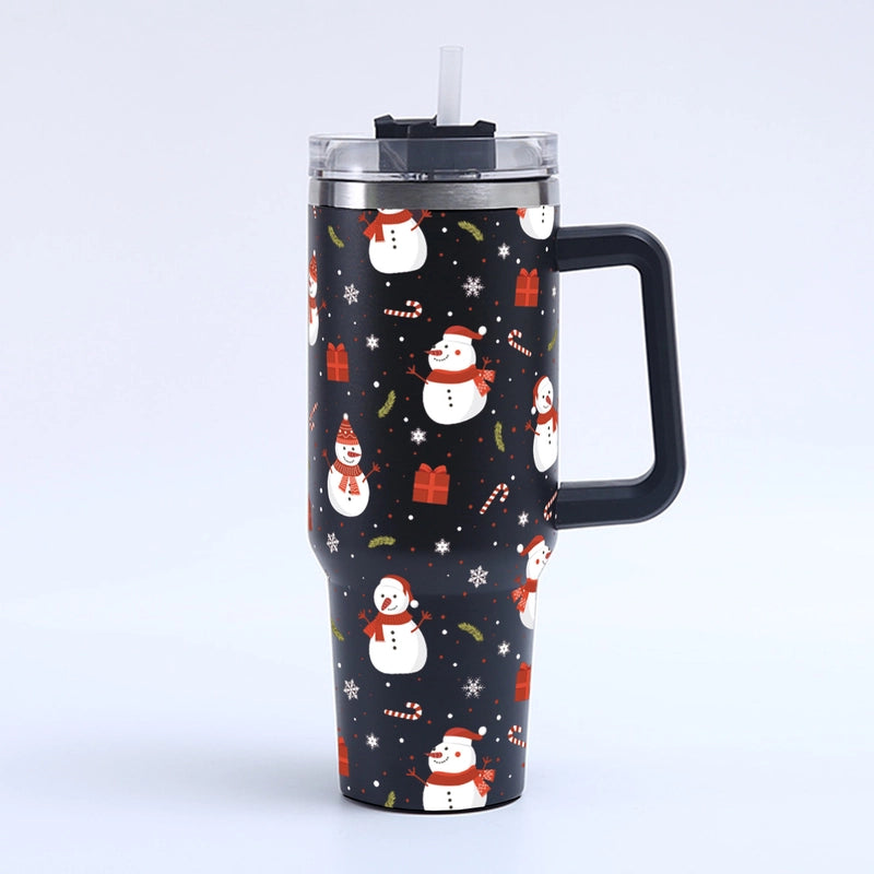 Christmas Cute Santa Claus Snowman Elk 201 Stainless Steel 304 Stainless Steel Thermos Cup 1 Piece