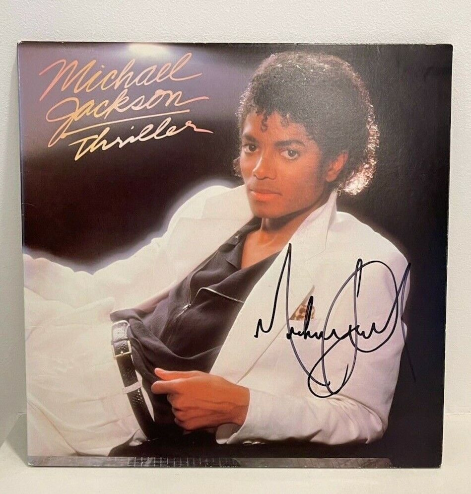 MICHAEL JACKSON AUTOGRAPHED THRILLER ALBUM - PSA DNA AND Photo Poster painting PROOF