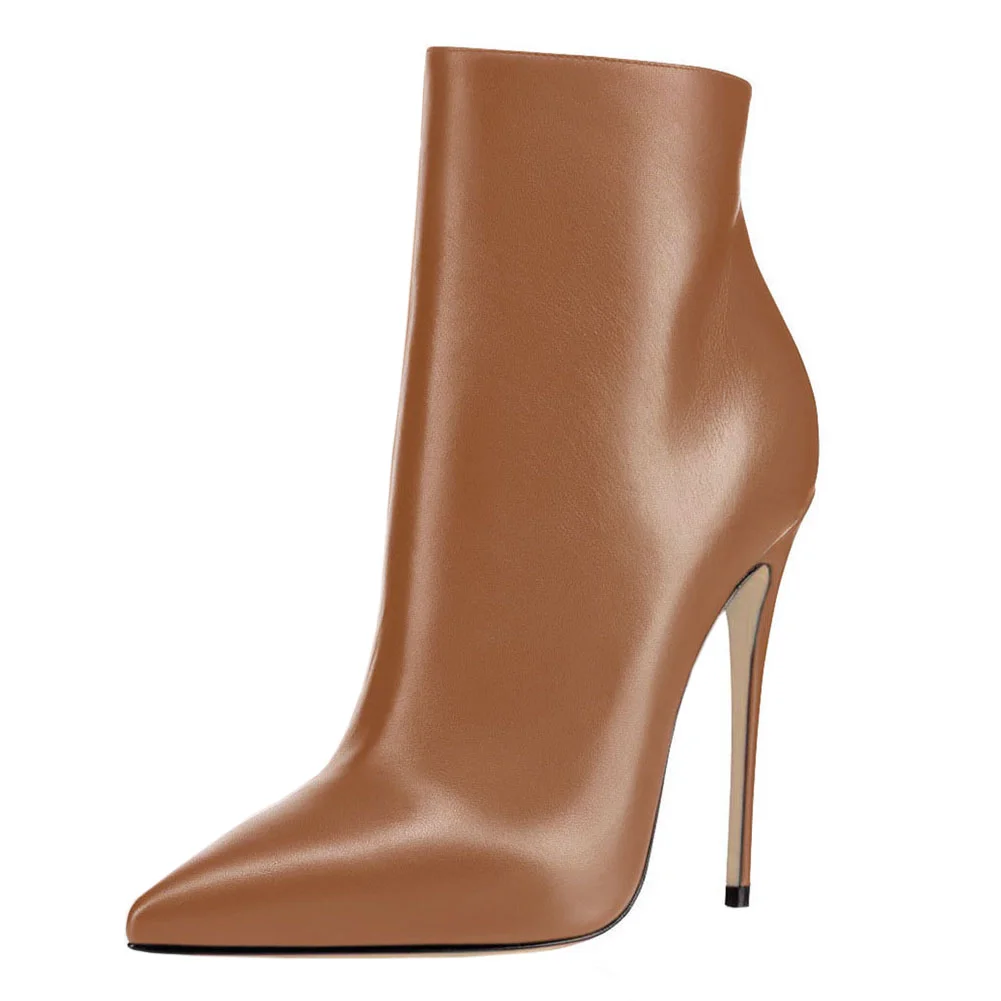 Women's  Ankle Boots Closed Pointed Toe Stilettos  Booties-MERUMOTE