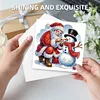(US Only)6PCS DIY Santa Claus Diamond Art Greeting Cards Congratulations Cards & Gifts