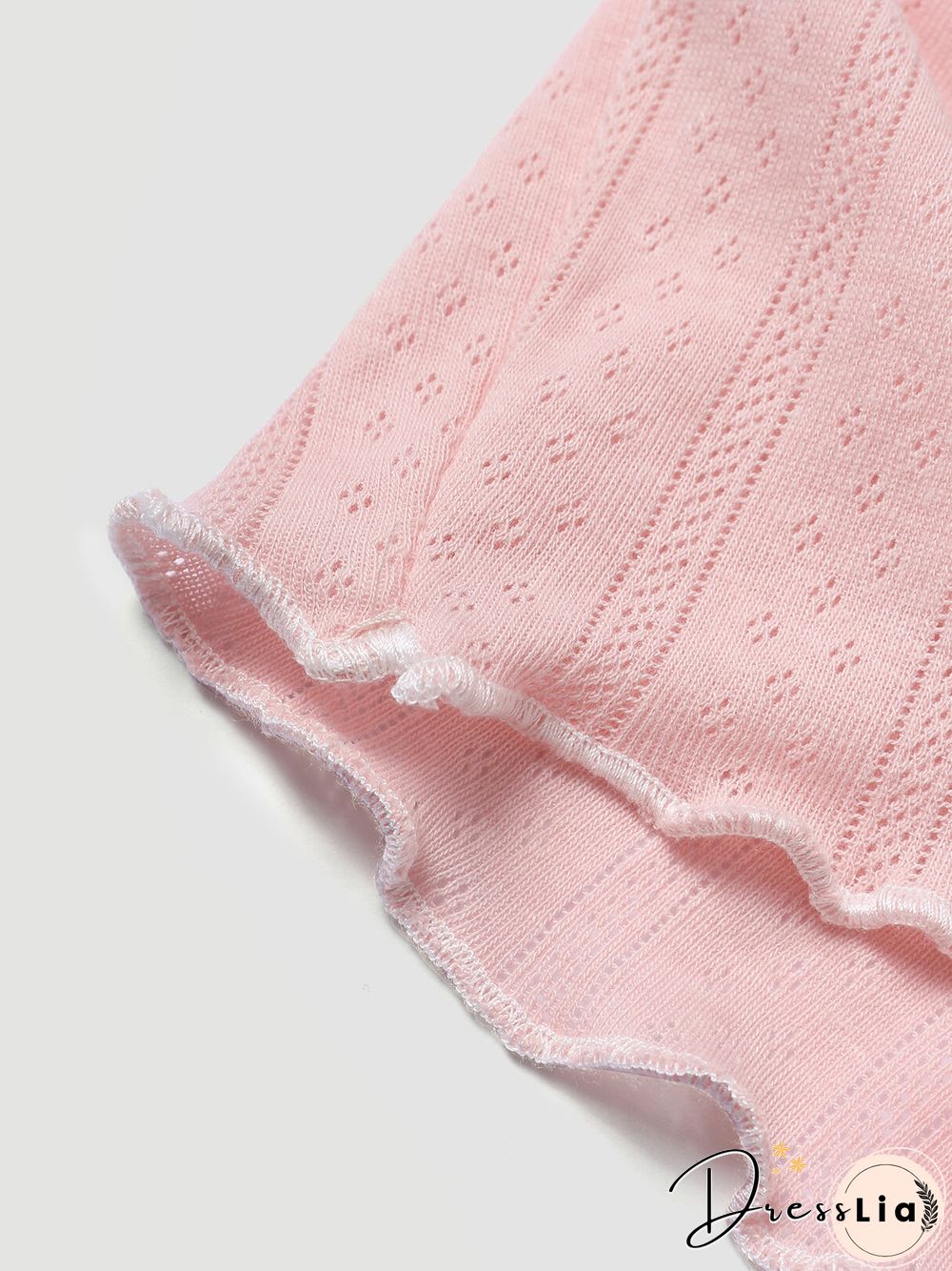 Lace Stitch Floral Tie Shoulder Strap Crop Cami