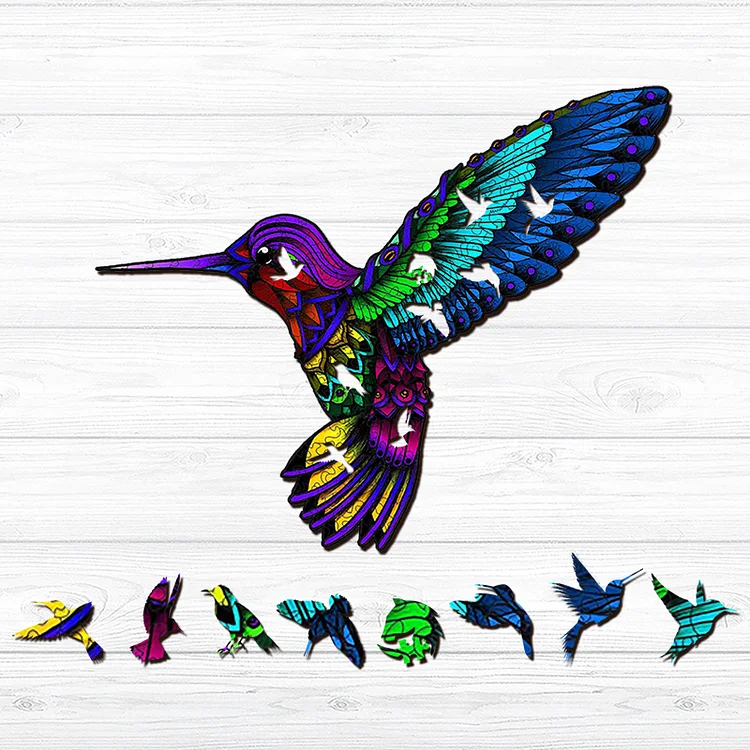 Ericpuzzle™ Ericpuzzle™Colorful Hummingbird Wooden Puzzle