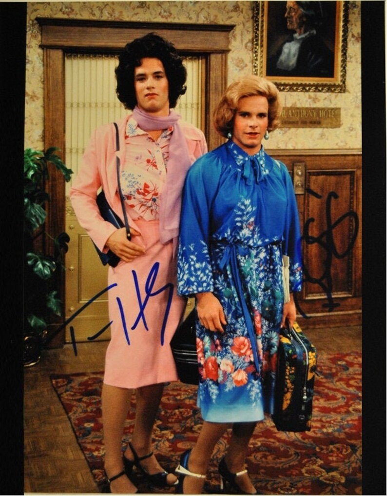 TOM HANKS & PETER Scolari cast signed Photo Poster painting X2 Bosom Buddies wcoa