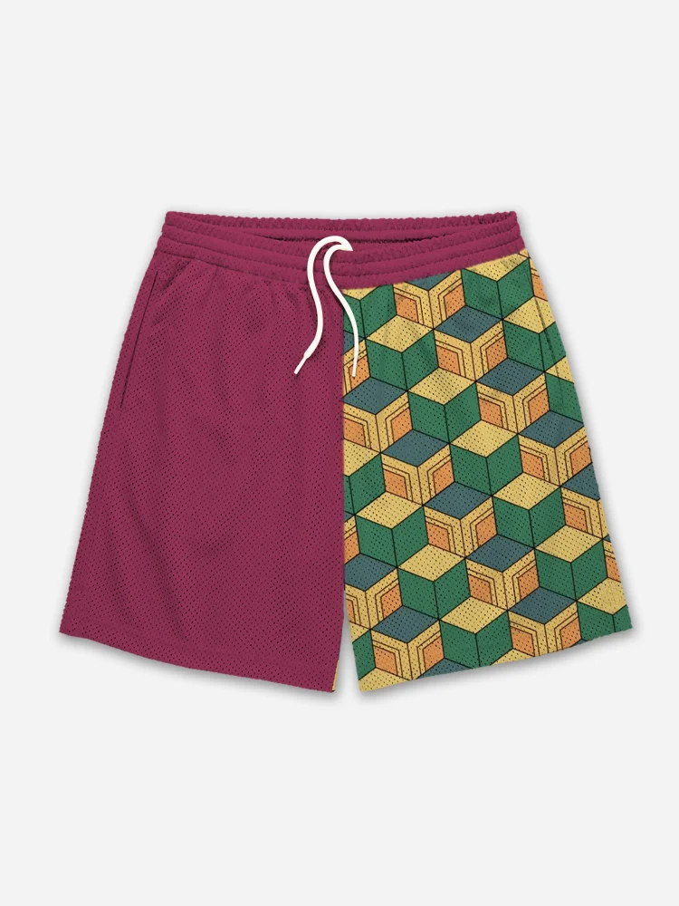 Water Pillar Anime Mesh Shorts