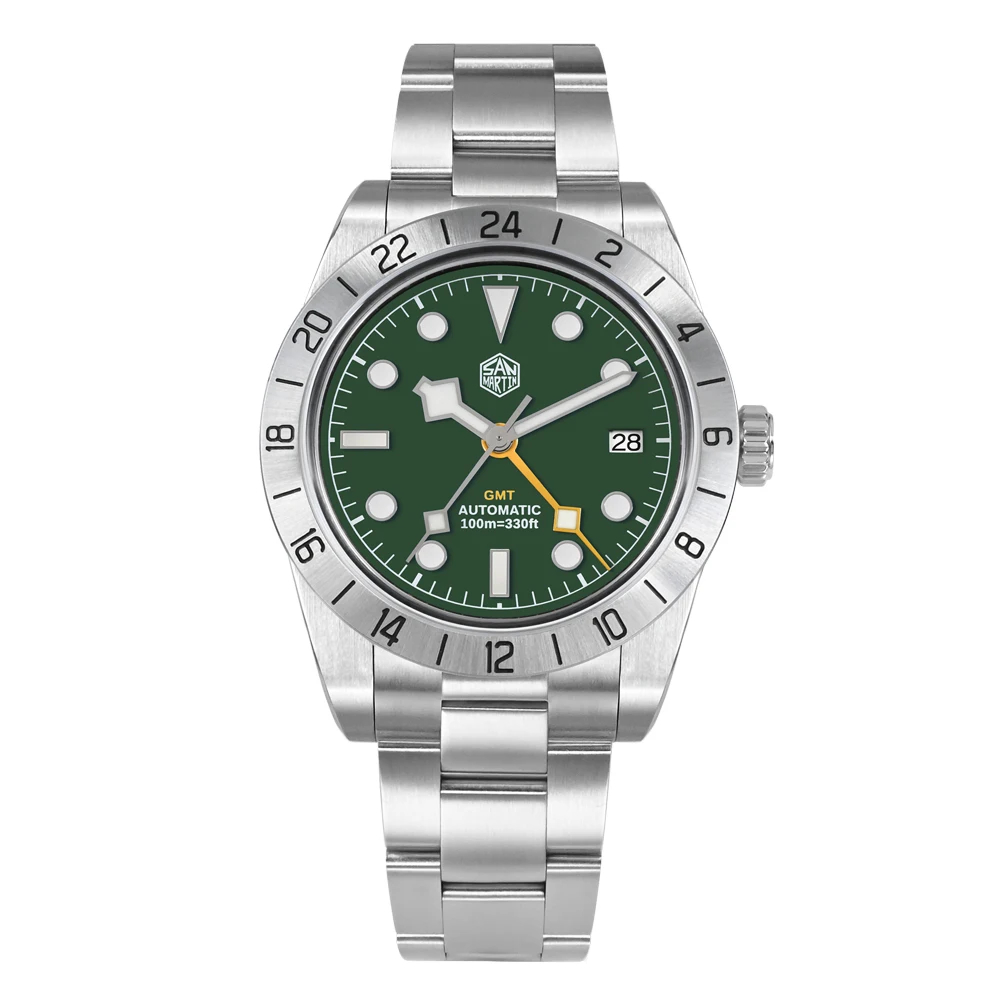 ★Sunshine Savings★San Martin New 39mm BB GMT Colorful Dial Watch SN0054 San Martin Watch San Martin Watch