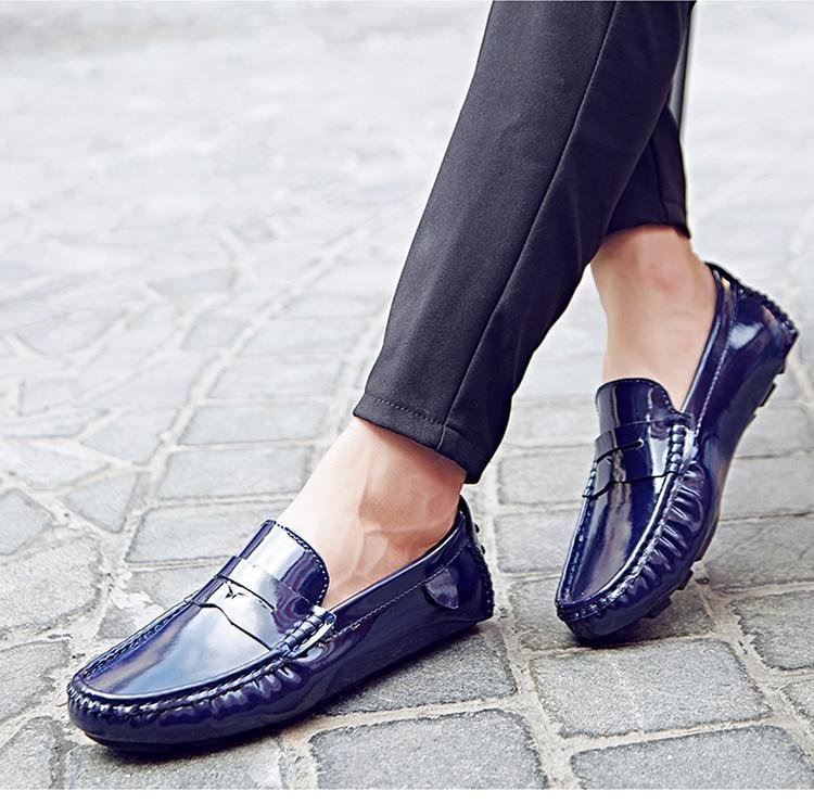 Big Size Men Leather Shoes Slip On Men Loafers Fashion Casual Men Shoes Male Flats Shoes | IFYHOME