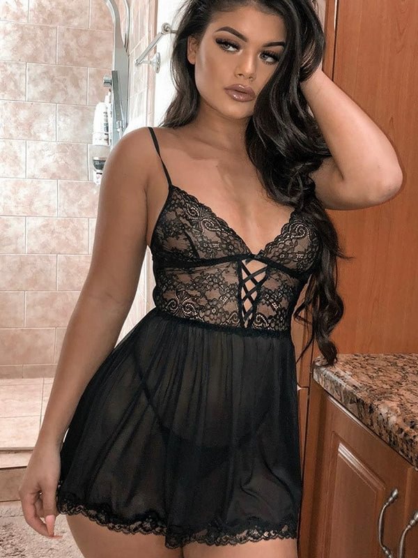 Lingerie With See-through Straps