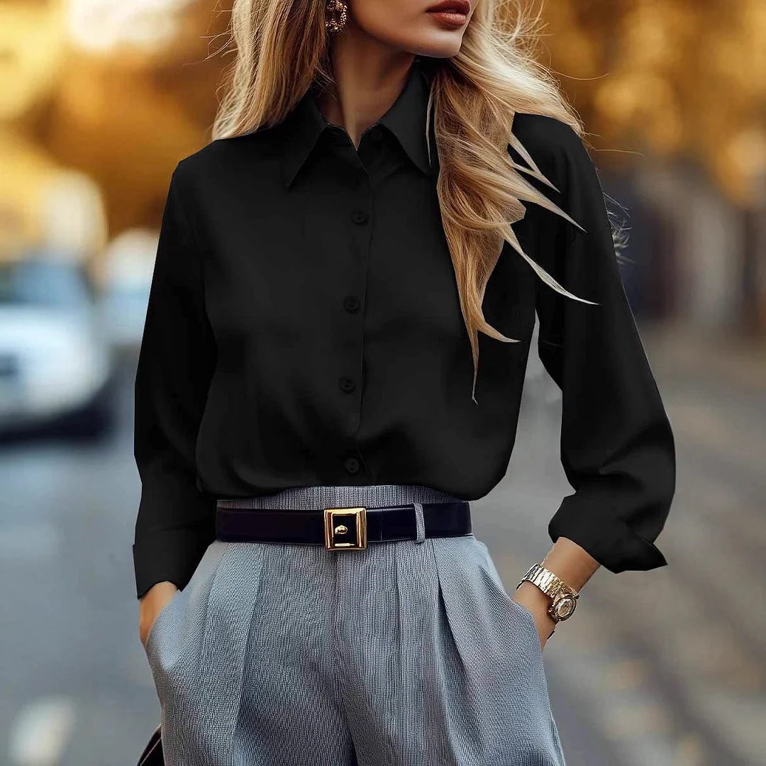 Athvotar Athvotar Years Of Shein Leisure Spring And Autumn Long-Sleeved Western Wind Women's Shirt Explosion