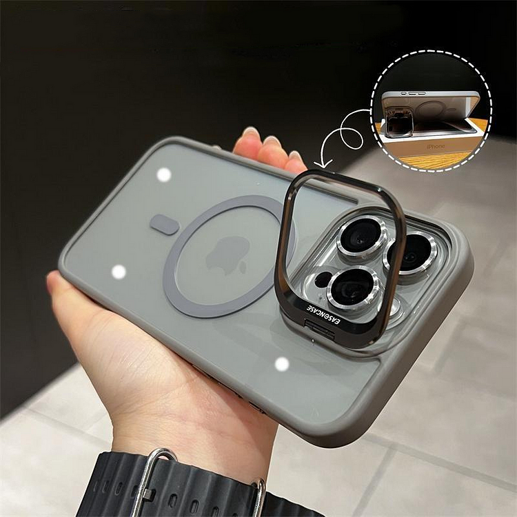 Unique Lens Protection Phone Case With invisible Bracket