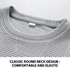 Men's Crew Neck Long-sleeved Sweatshirt, Casual Wear, Solid Color Pullover, Men's Tops for Spring, Autumn and Winter.