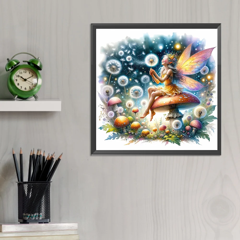Full Round Diamond Painting 30*30cm - Mushroom Fairy