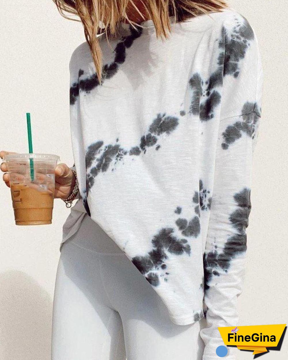 Mono Tie Dye Top P13488