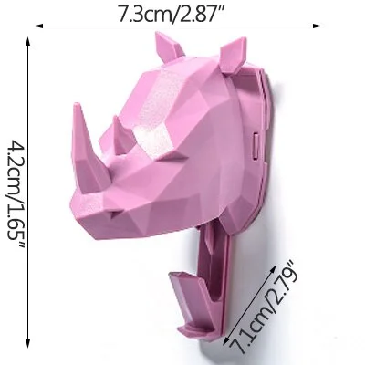 Plastic Creative Animal Head Key Holder Home Decoration Elephant Antlers Hang Hooks for Keys Bathroom Wall Hangers Coat Hook