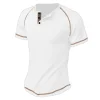  Stylish Henley T-Shirt with Contrast Trim for Men by Inlyline