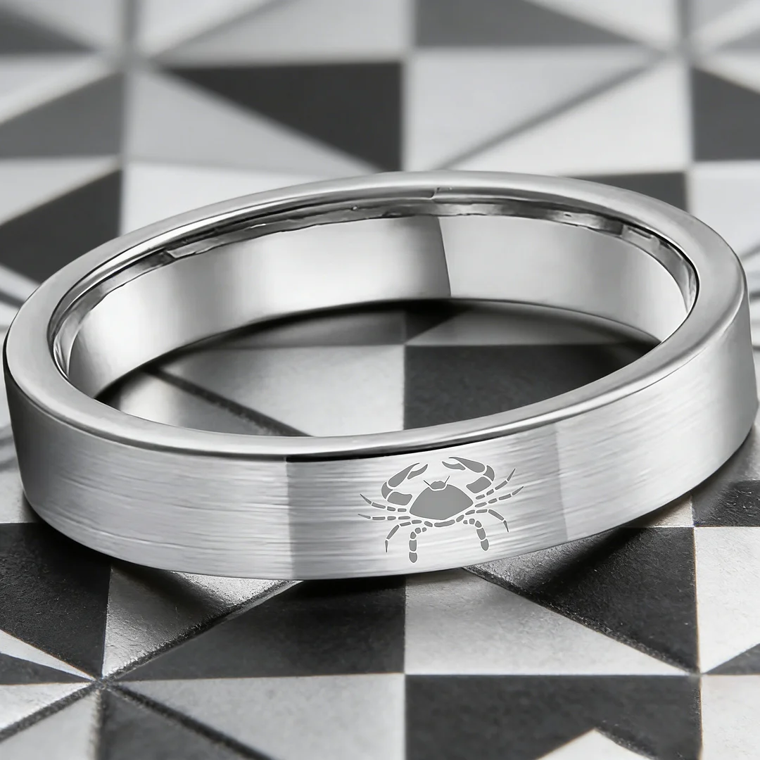 Wedding Fashion Cancer Tungsten Rings and Flat Sliver Bands Edge Comfort Fit for Men and Women 4MM 6MM 8MM