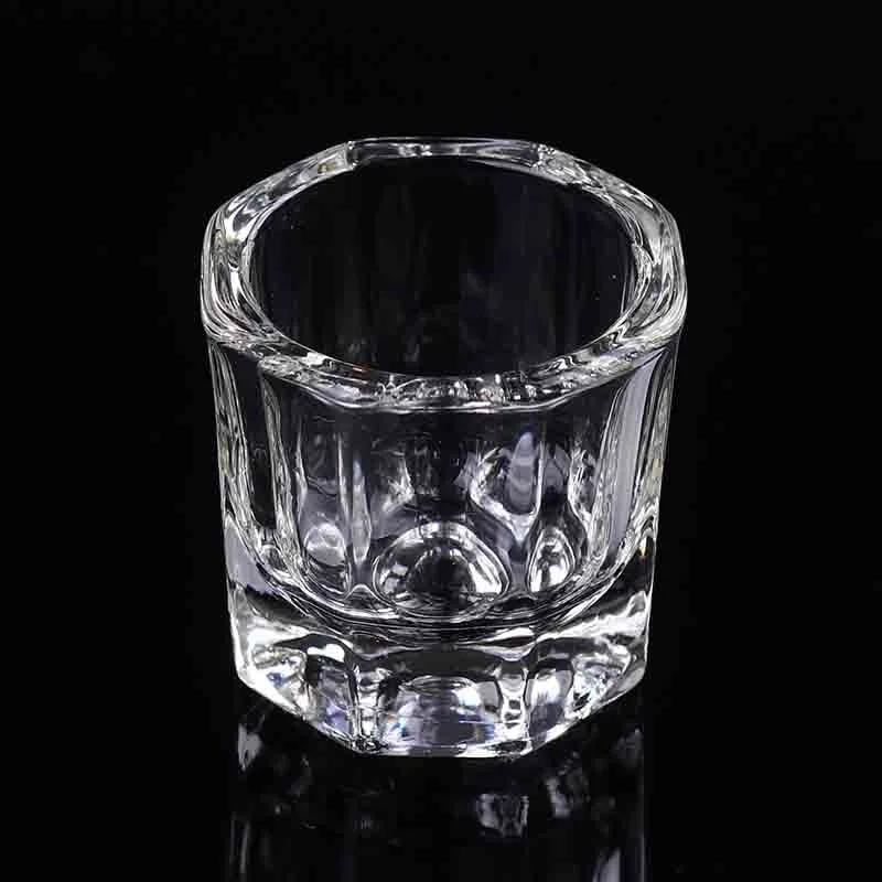 1PC Crystal Glass Acrylic Acrylic Powder Liquid Nail Cup Dappen Dish Lid Bowl Cup Holder Equipment  Nail Tools