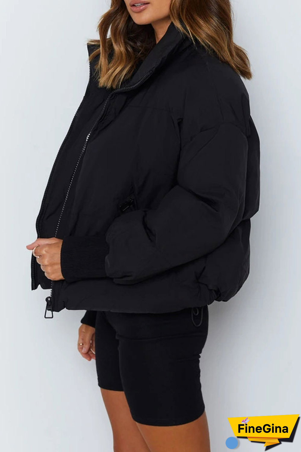 Solid Color Warm Cotton Coat