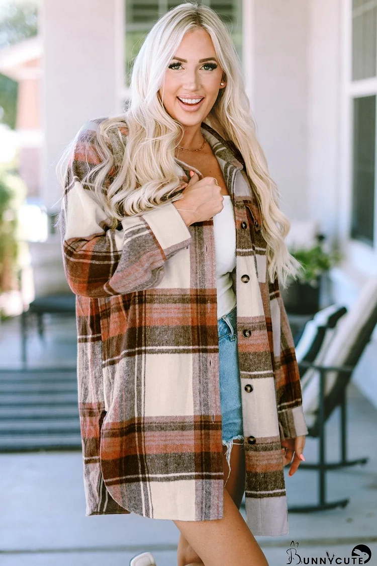 Long Sleeve Plaid Oversized Shirt