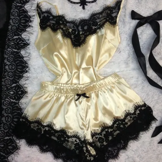 Churchf Exploding Pajamas Simulation Silk Pyjamas Large-Size Home Underwear Pajamas Skirt Ebay1090