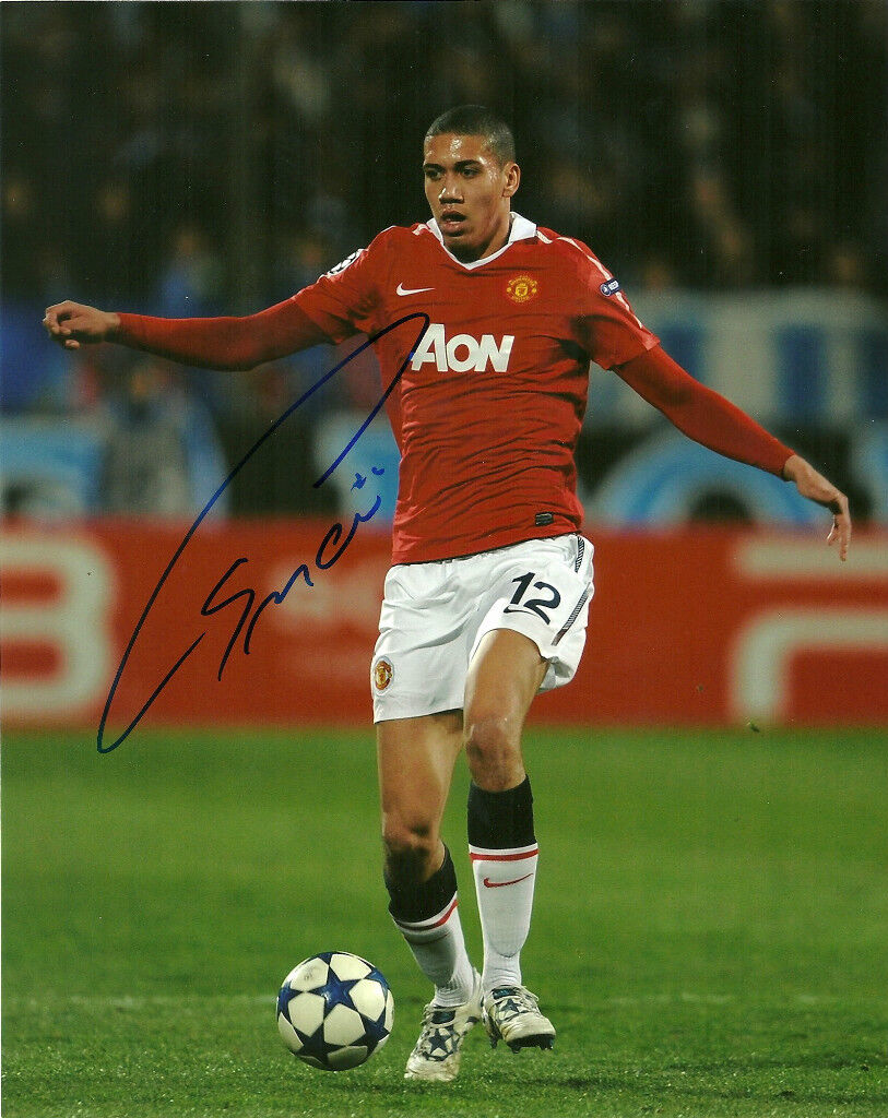 CHRIS SMALLING Signed MANCHESTER UNITED 8x10 Photo Poster painting COA