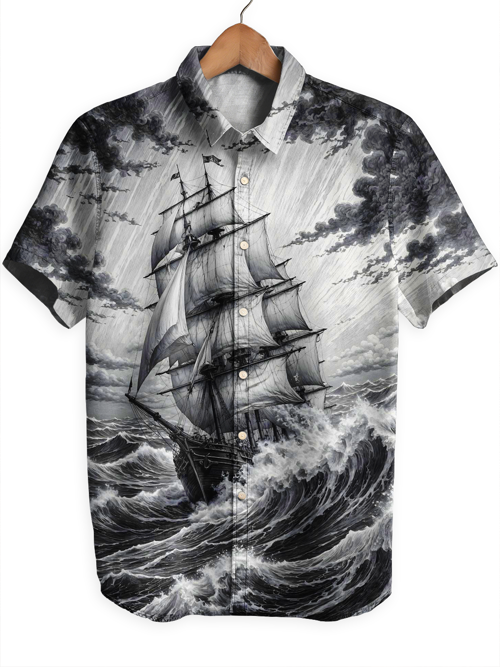 Cool and comfortable vacation nautical shirt PLUSCLOTHESMAN