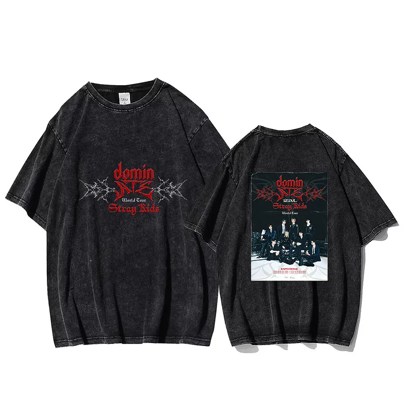 2025 Stray Kids DominATE in Europe World Tour Charcoal T-Shirt