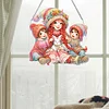 DIY Mothers Day Accompany Diamond Painting Special Shaped Hanging Pendant
