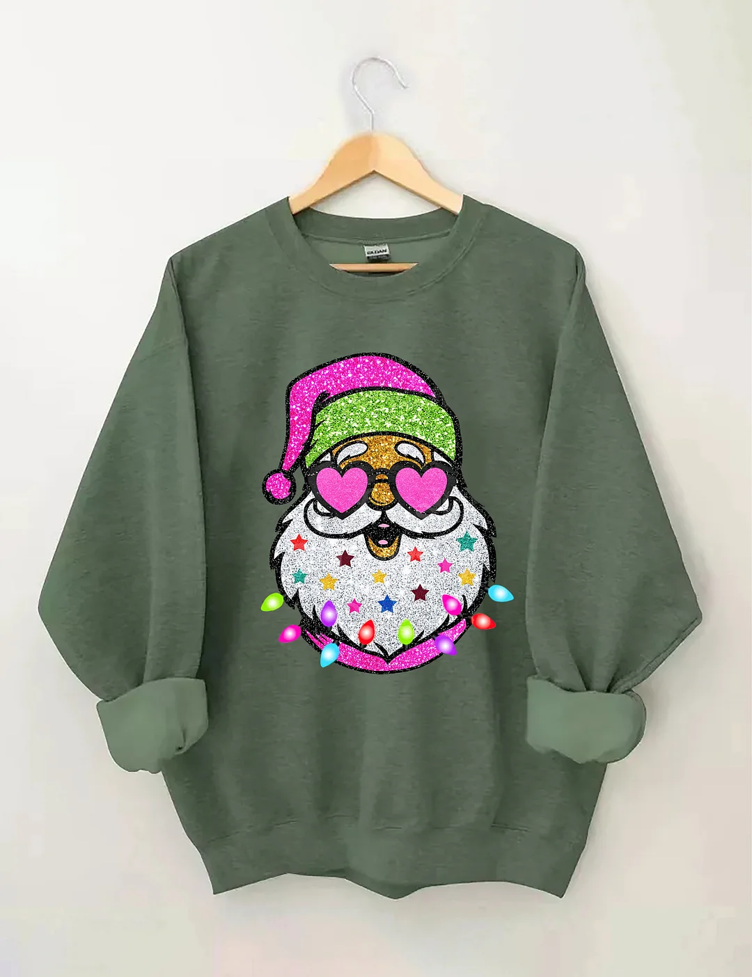 Santa With Sunglasses Sweatshirt