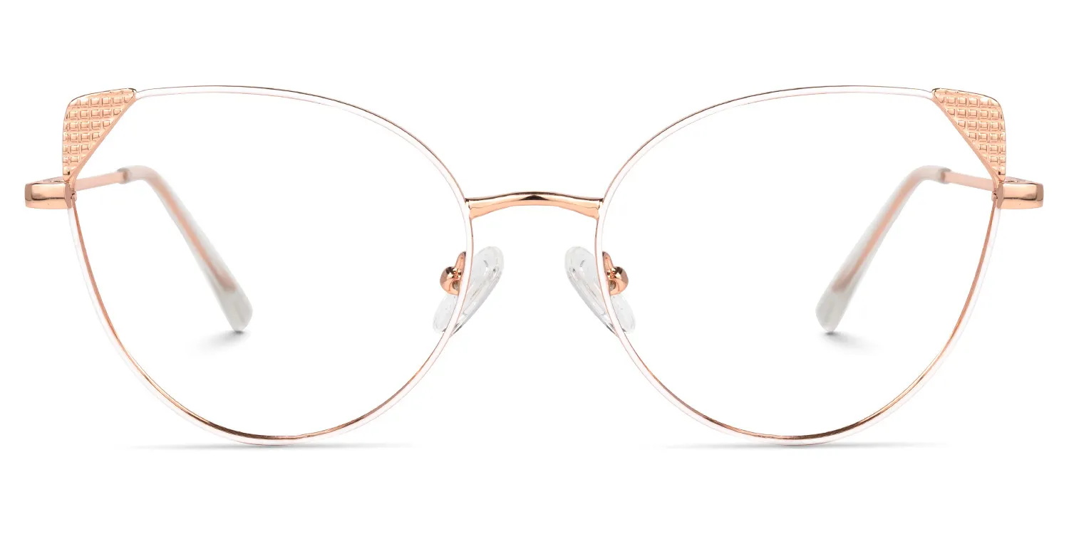 Eve Gold Cateye Brille Gold