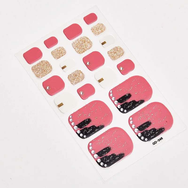 22 Tips/Sheet Full Beauty Loveliness Designed Manicure Valentines Nail Art Designer Nail Decals Novidades Nail Sticker Set