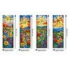 4Pcs Special Shape Sunset Flowers Diamond Painting Bookmark Art Projects