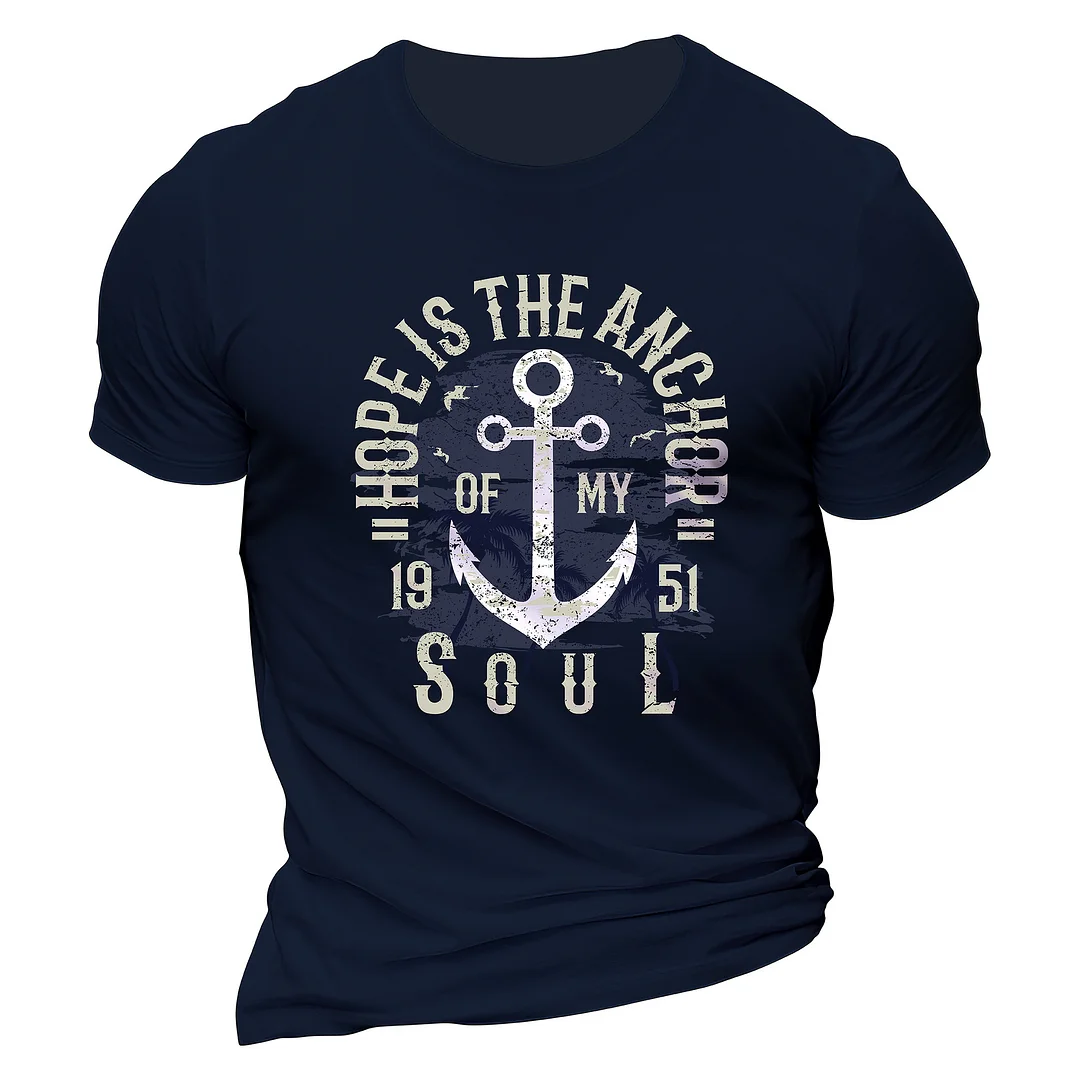 Hope Is The Anchnr Men's Cotton Printed T-shirt