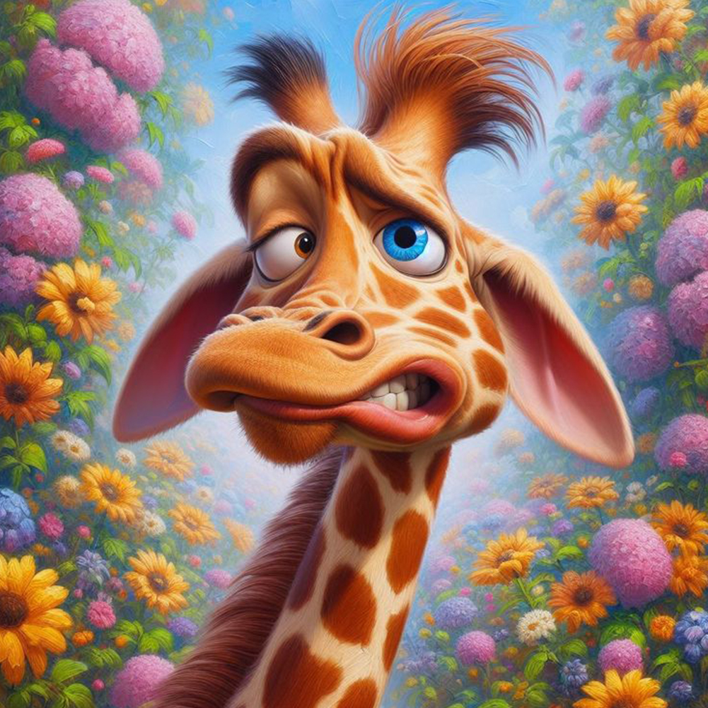 Giraffe 40*40cm(canvas) full round drill diamond painting