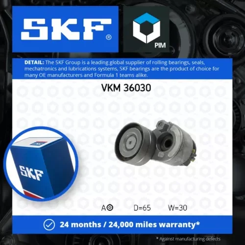 Aux Belt Tensioner fits VOLVO S40 Mk1 1.9D 00 to 03 Drive V-Ribbed SKF 30621284 Parts