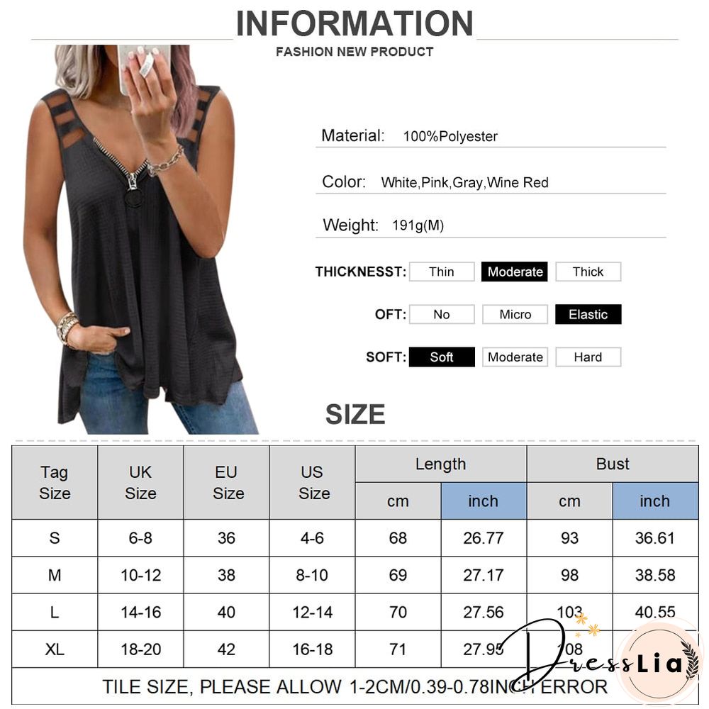 Summer Hollow Out Short Sleeve T-Shirts Women Sexy Zipper V-Neck Casual Ladies Tops Fashion Female Streetwear Blouse Tee D30