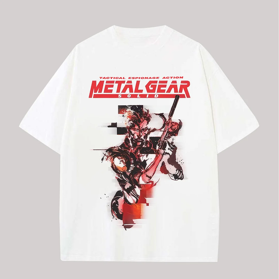 Metal Gear Solid Printed Oversized Unisex T-shirts