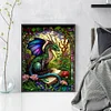 (US Only)Full Embroidery cotton Thread 14CT Printed Pterodactyl Cross Stitch 45x55cm
