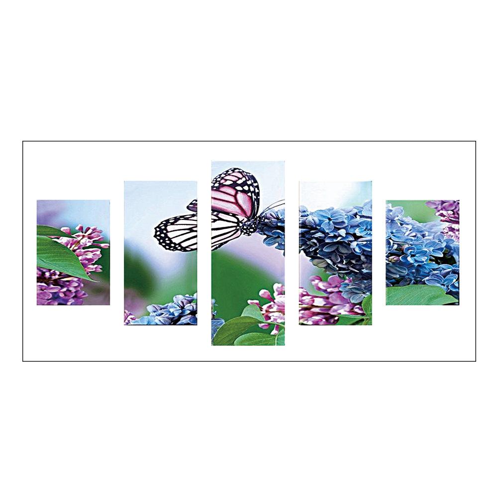 

95*45CM - Multi-picture Round Drill Diamond Painting - 5pcs Butterfly, 501 Original